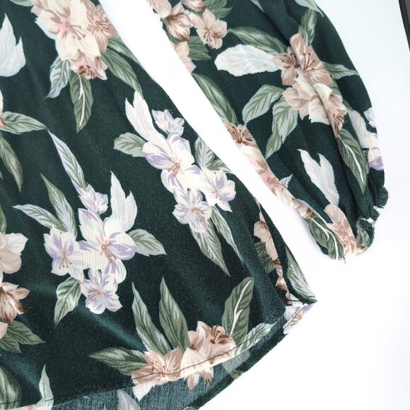 Show Me Your Mumu Green Floral Jamie Tunic Blouse Mini Dress Dress -Size S -GUC - Picture 6 of 12